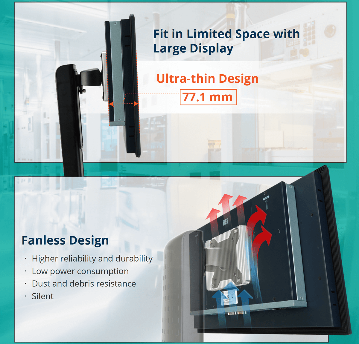 Ultra-thin & Fanless Design