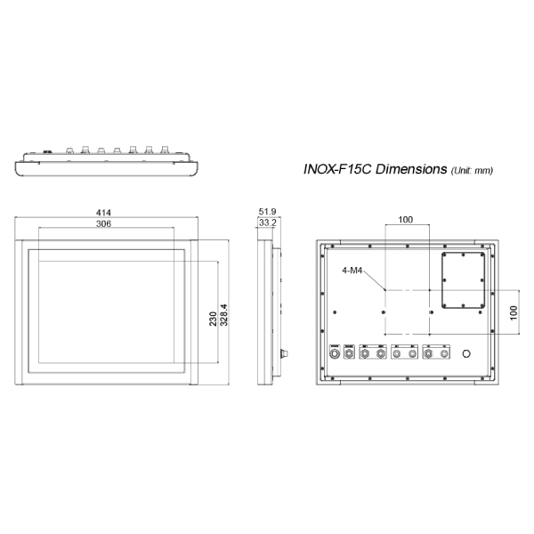 INOX-F15C-ULT3-panel-pc-dimension