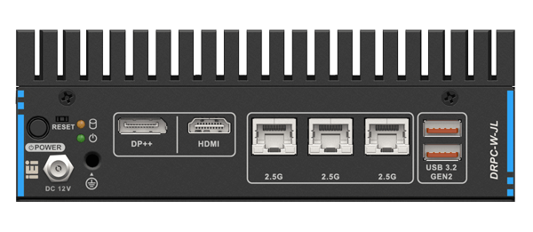 DRPC-W-JL Fanless DIN-Rail Embedded System front view