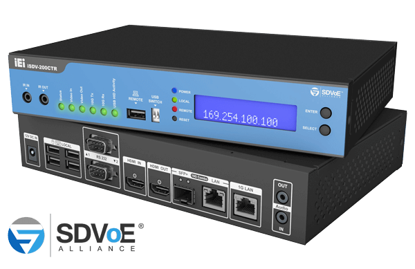 iSDV-200CTR 4K HDR SDVoE IP combo transceiver supports 10G copper & fiber