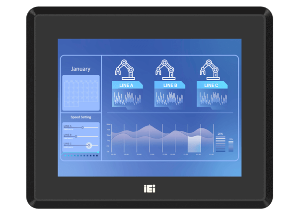 PPC2-C08-EHL 8” Fanless Panel PC with Intel® Celeron® Processor J6412