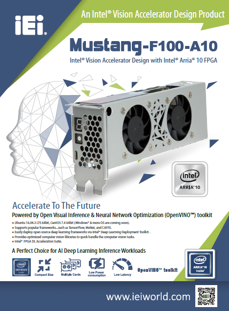 Mustang-F100-A10 FPGA Accelerator Card