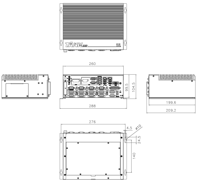 Tank-620-ULT3_embedded-system-Dimension