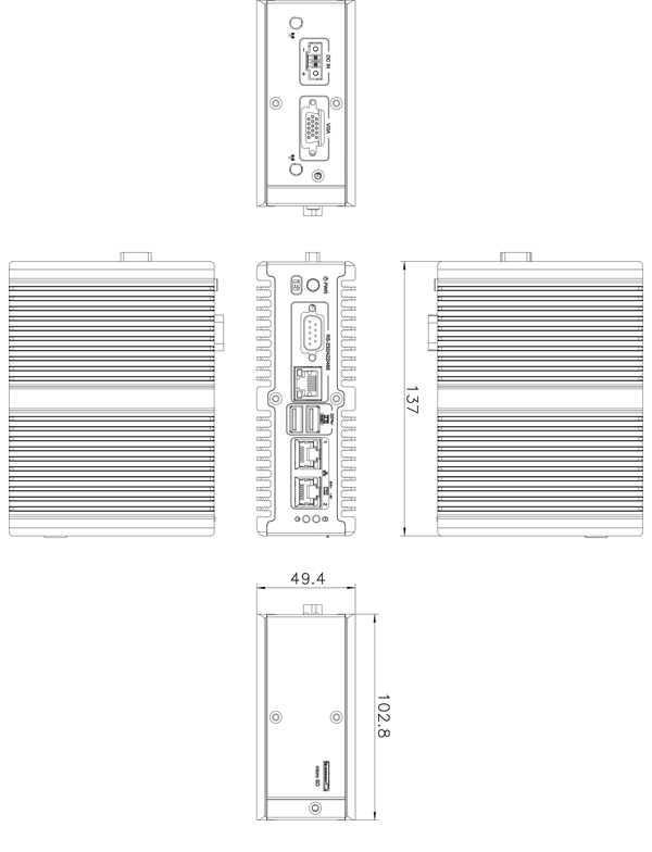 ITG_100AI_edge_computing_Dimensions